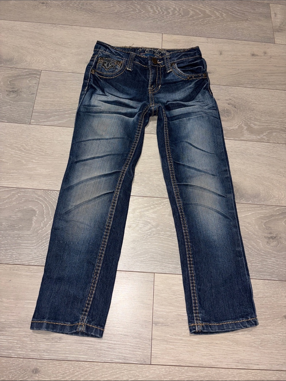 Kids Dark Blue Wash Jeans - Classic Denim